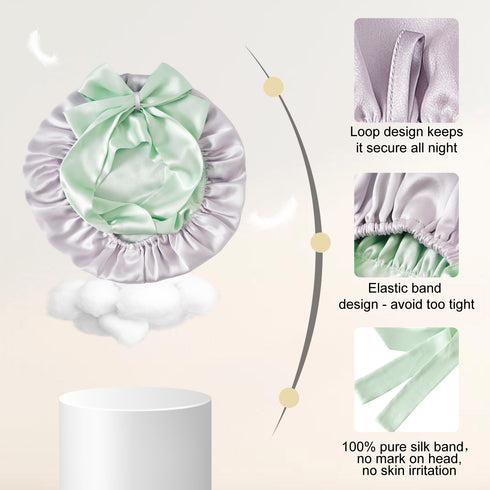 100% Double Layered Silk Sleep Cap